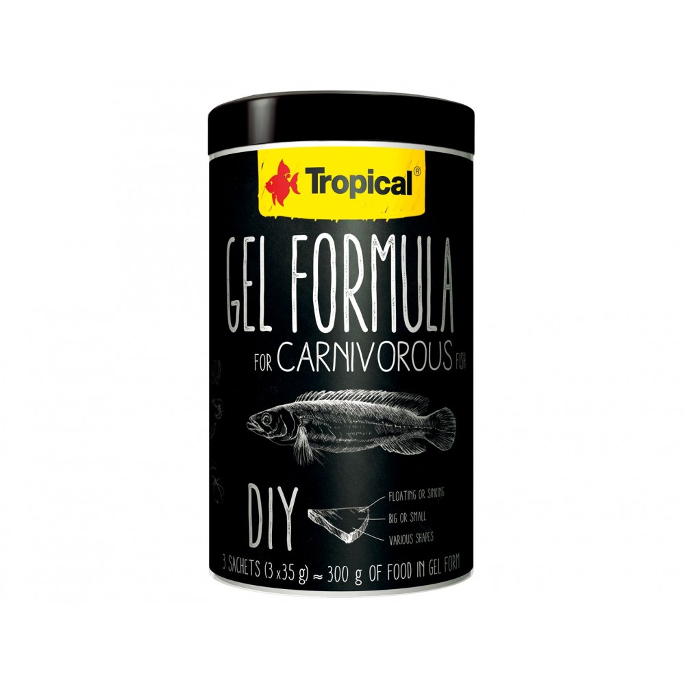TROPICAL- Gel Formula carnivore 1000ml: 105g produktu=300g žele mäsožravé ryby TROPICAL- Gel Formula carnivore 1000ml: 105g produktu=300g žele mäsožravé ryby