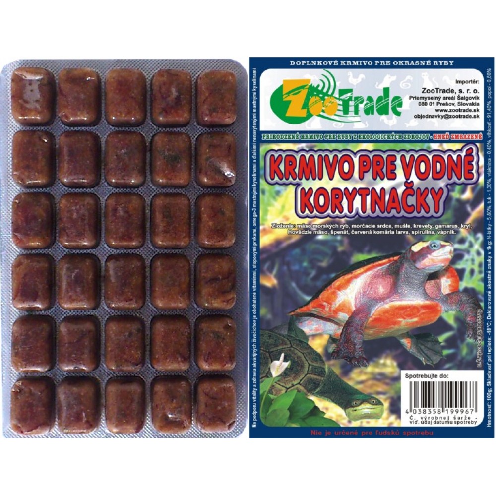 Krmivo pre korytnačky mraz. 100g blister Krmivo pre korytnačky mraz. 100g blister