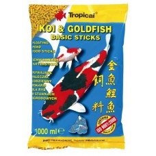 Krmivo pre jazierkové ryby TROPICAL-POND Koi & goldfish basic sticks 1L/90g sáčok