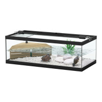 Akvaterárium pre korytnačky Aquatlantis TORTUM 75 čierne + Bio Filter 600 (bez osvetlenia)