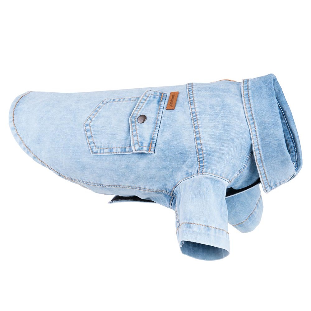 Oblečenie pre psa košeľa 25 cm Denim svetlo modrá Oblečenie pre psa košeľa 25 cm Denim svetlo modrá