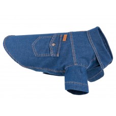 Oblečenie pre psa košeľa 35 cm Denim tmavo modrá