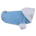 Oblečenie pre psa bunda s kapucňou 35 cm Denim svetlo modrá