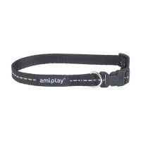 Obojok pre psa Reflective M čierny reflexný Amiplay