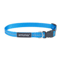 Obojok pre psa Reflective M modrý reflexný Amiplay