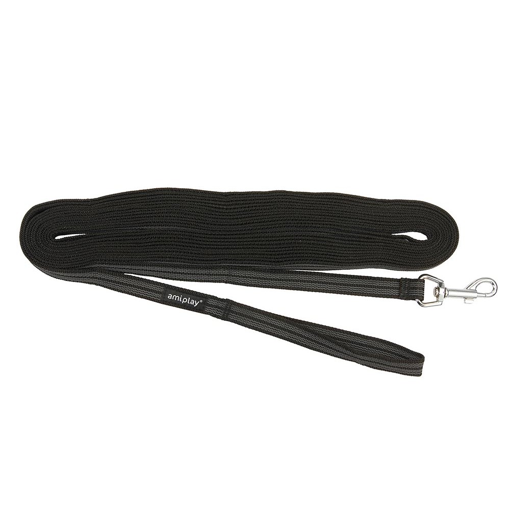 Voditko treningové Rubber 1,6cm x 5m čierne Voditko treningové Rubber 1,6cm x 5m čierne