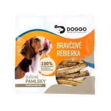 DOGGO pamlsky - sušené bravčové rebierka 250g balené v ochrannej atmosfére