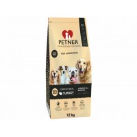 PETNER Junior prémiové krmivo pre šteňatá všetkých plemien morka 12kg 40% mäsa
