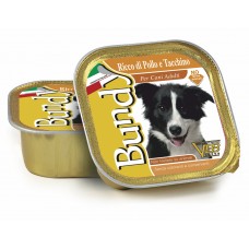 BUNDY DOG konzerva pre psov paté 150g kura/morka