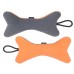 Amiplay hračka pre psov kosť plyšová oranžovo sivá pískajúca 21x10 cm