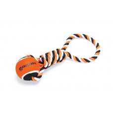 Hračka preťahovadlo bavlnené s tenisovou loptou 30x7x6,3cm