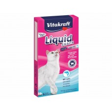 VITAKRAFT-Cat Liquid Snack omega-3 losos 6x15g