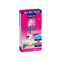 VITAKRAFT-Cat Liquid Snack pečeň/losos 16x15g