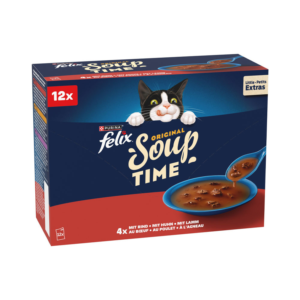 FELIX Soup polievky s hovädzím, kuraťom a jahňacím 12x48g FELIX Soup polievky s hovädzím, kuraťom a jahňacím 12x48g