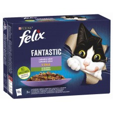 FELIX Fantastic kapsičky - hovädzina / kura / losos / pstruh so zeleninou v želé 12x85g