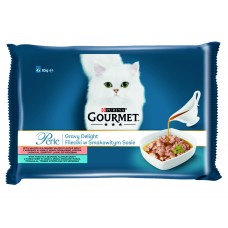 Kapsička GOURMET PERLE Gravy delight s lososom a tuniakom v omáčke 4x85g