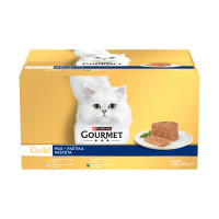 GOURMET GOLD Multipack Konzervy pre mačky paštéty mix príchutí 48x85g