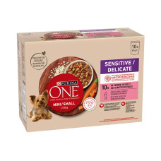 PURINA ONE MINI Dog Sensitive Losos v šťave 10x85g
