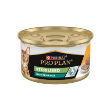 PRO PLAN CAT 1+1 konzervy STERILISED paštéta s kuraťom 85g