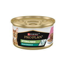 PRO PLAN CAT 1+1 konzervy STERILISED terina s tuniakom a lososom 85g