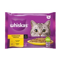 WHISKAS kapsička hydinový výber - kura / morka v šťave 4x85g