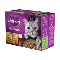 WHISKAS kapsička Pure delight jemné hydinové -  kura / morka / hydina / kačka v želé 12x85g