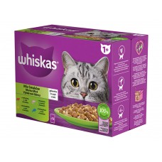 WHISKAS kapsička mixovaný výber - hovädzina / kura / losos / tuniak v želé 12x85g