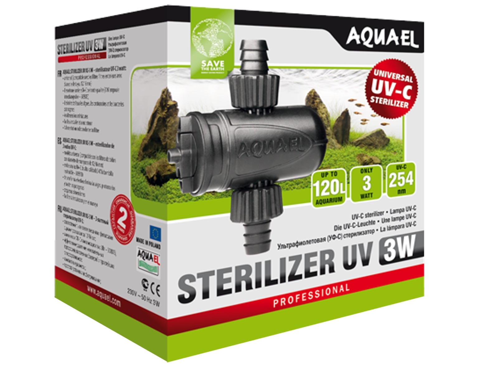 AQUAEL Sterilizér UV - AS-3W