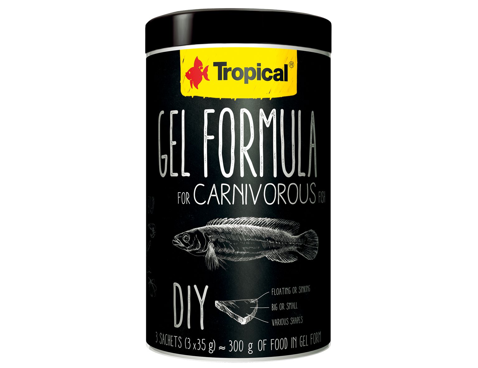 TROPICAL- Gel Formula carnivore 1000ml: 105g produktu=300g žele mäsožravé  ryby