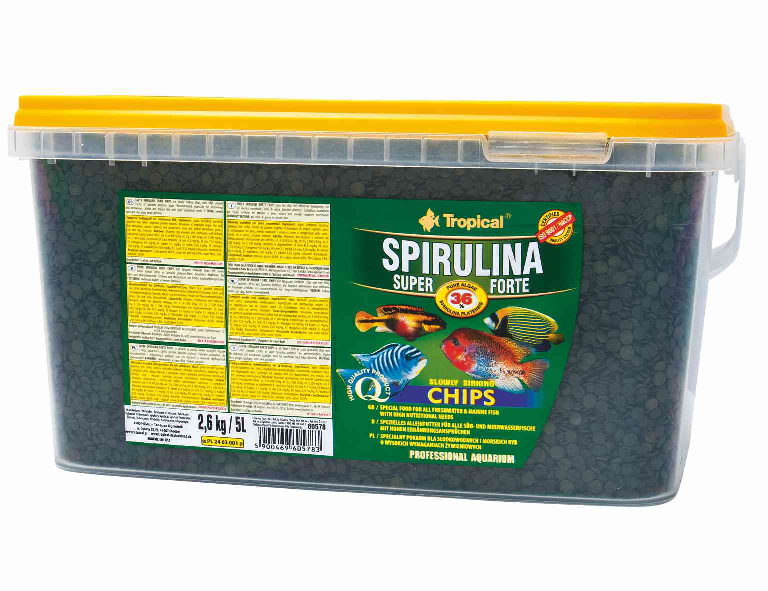 TROPICAL-SpirulinaForteChips 36% 5L/2,6kg