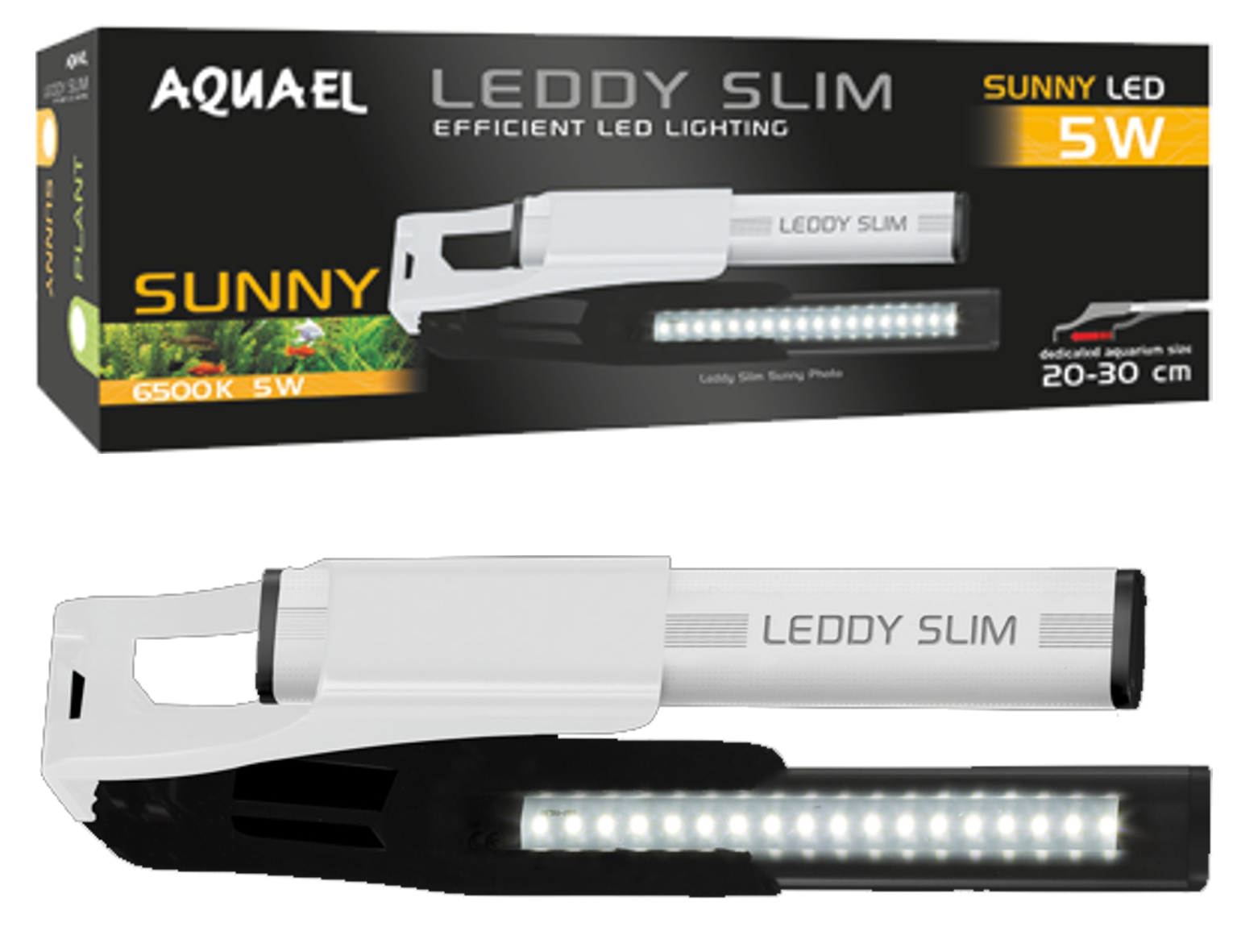 AQUAEL Osvetlenie LEDDY SLIM 4,8W SUNNY 20-30cm biele