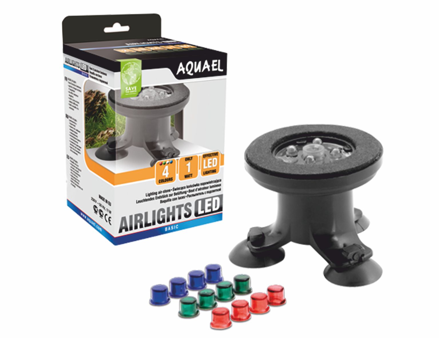 AQUAEL AIRLIGHTS LED - svietiaci vzduchovací kameň