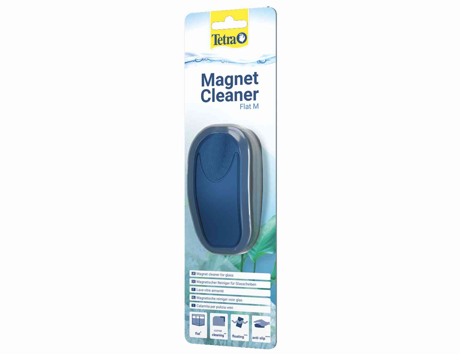 TETRA plávajúca magnetická škrabka Flat M hrúbka skla do 6mm