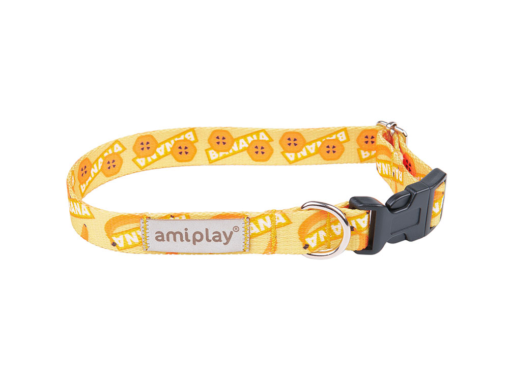 Obojok pre psa Amiplay BeHappy XL - banana