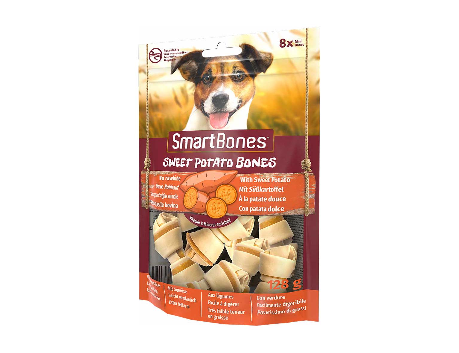 SmartBones pamlsky pre psov SweetPotato Mini 8ks