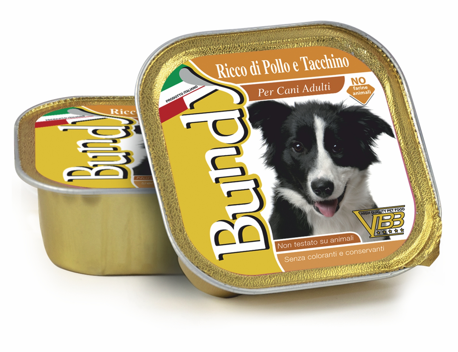BUNDY DOG konzerva pre psov paté 150g kura/morka