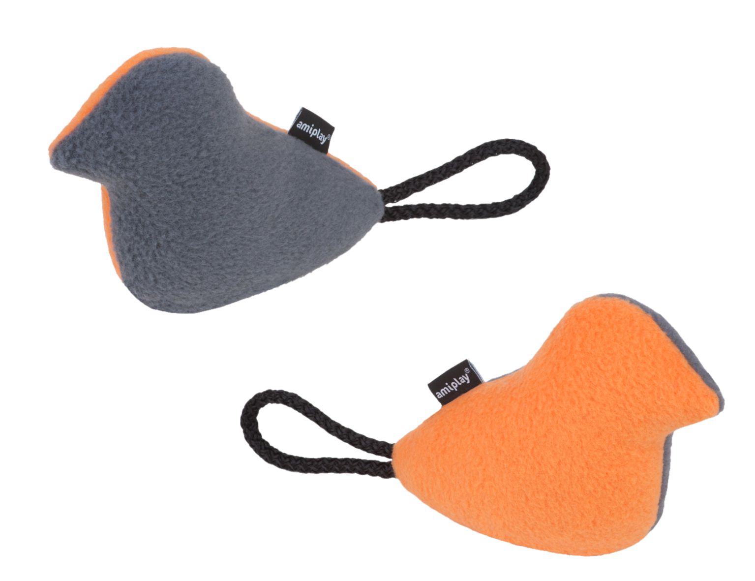 Amiplay hračka pre psov vtáčik plyšový oranžovo sivý