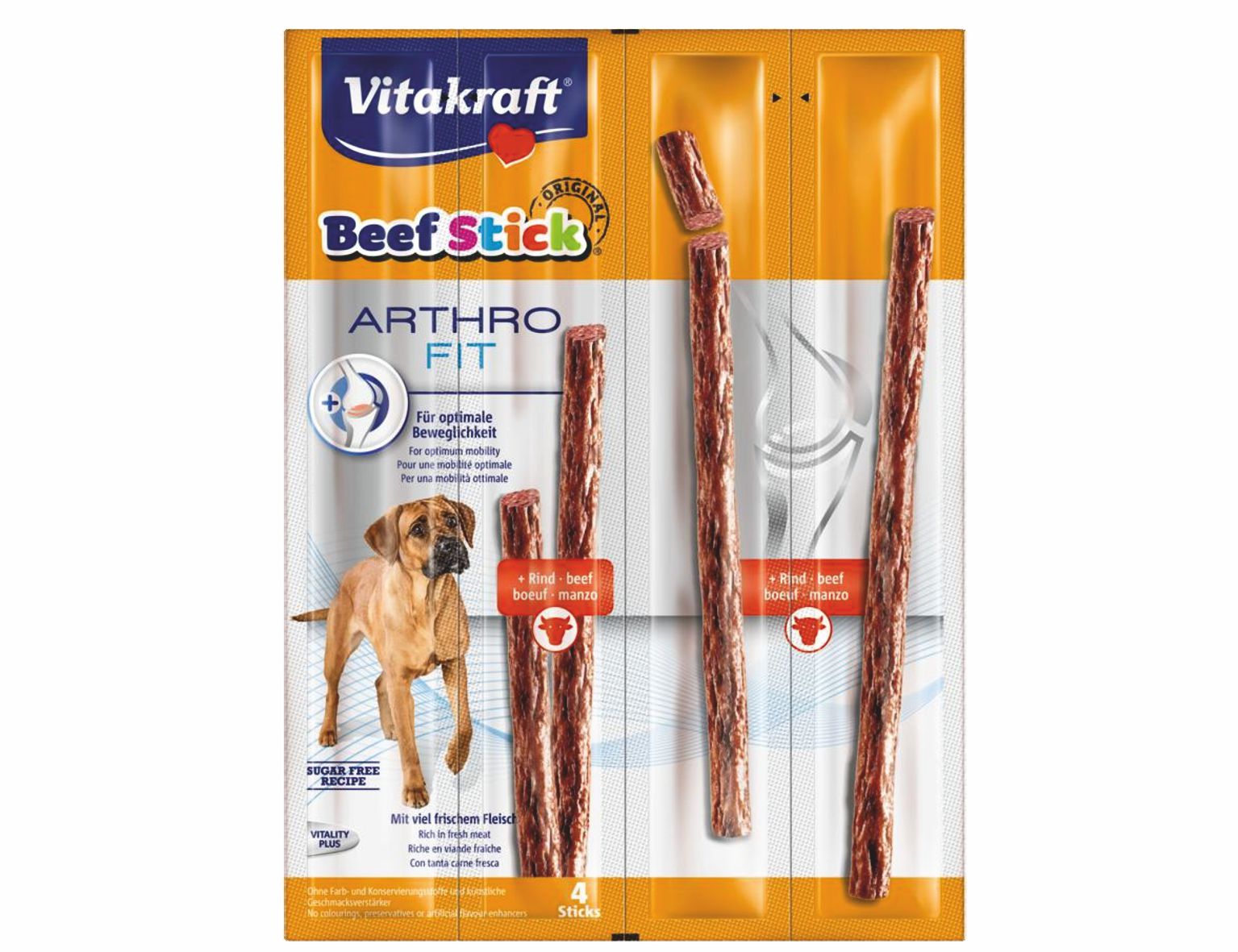 VITAKRAFT-Beef Stick Arthrofit pre psov zdravé kĺby 48g