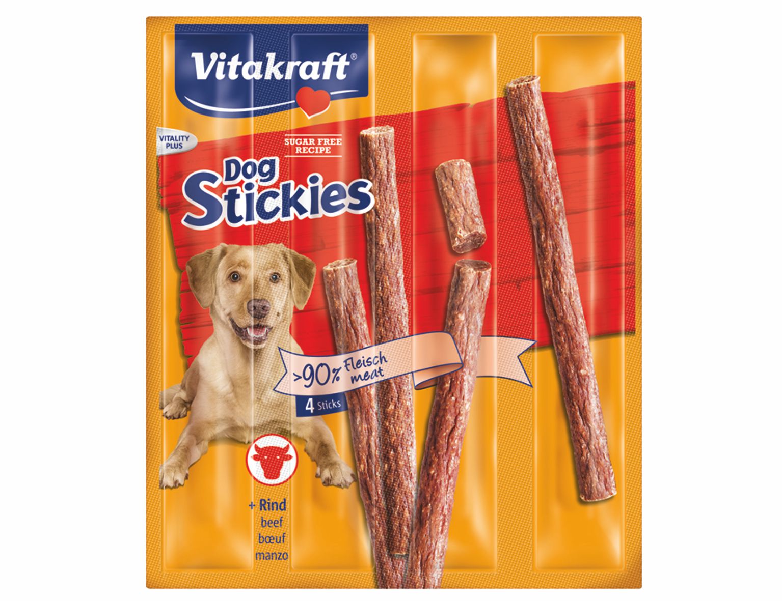 VITAKRAFT-Dog Stickies hovädzie 4x11g