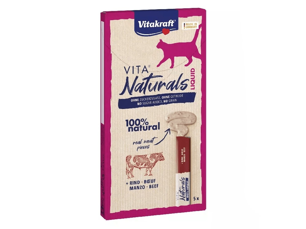 VITAKRAFT-Cat Naturals Liquid hovädzina 5x15g