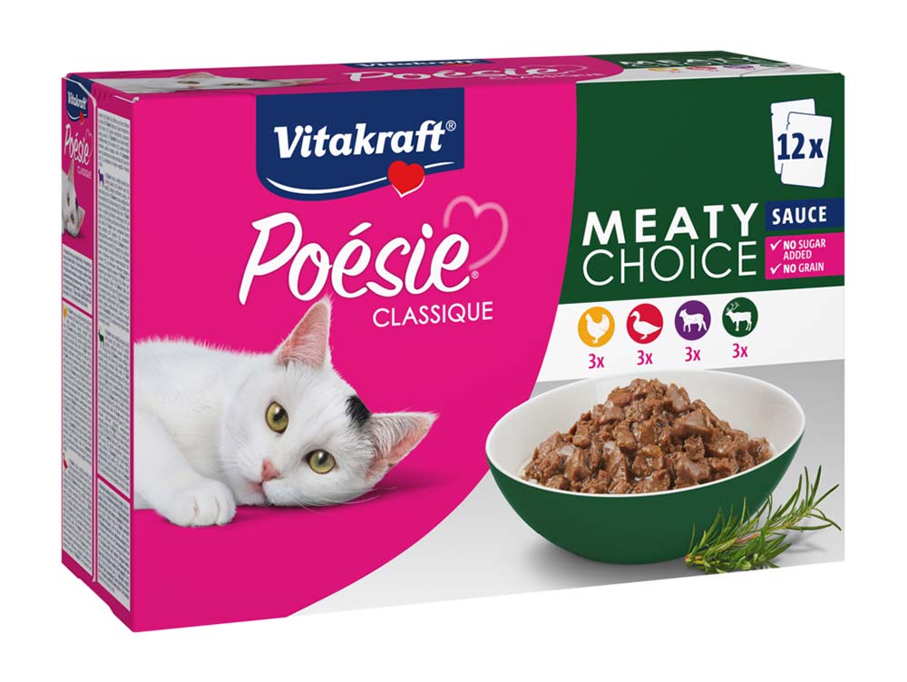 VITAKRAFT- Poésie Sauce multipack kura,kačka,jahňa,zverina 12x85g kapsička