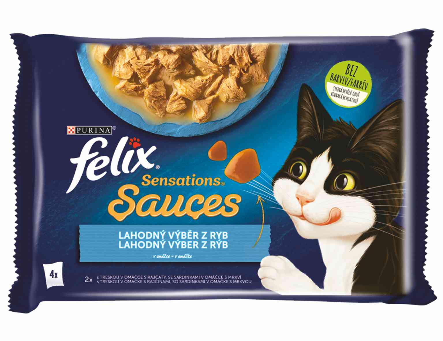 FELIX Sensations Sauces kapsičky - treska / sardinka v omáčke 4x85g
