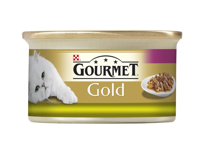 Konzerva GOURMET GOLD kúsky králik + pečeň 85g